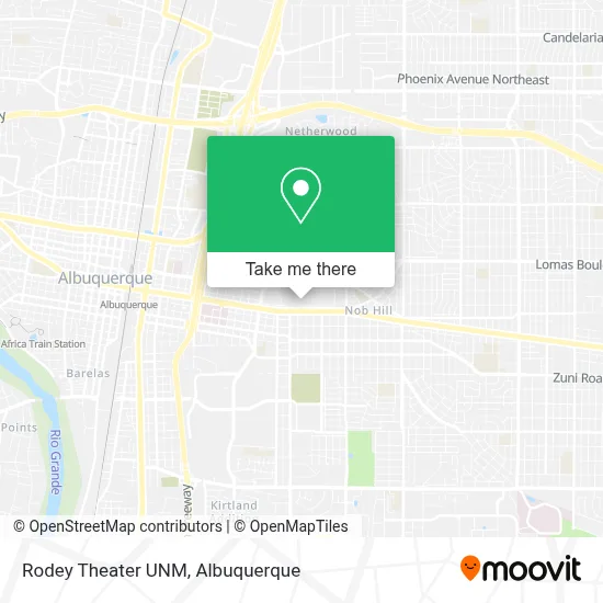 Rodey Theater UNM map