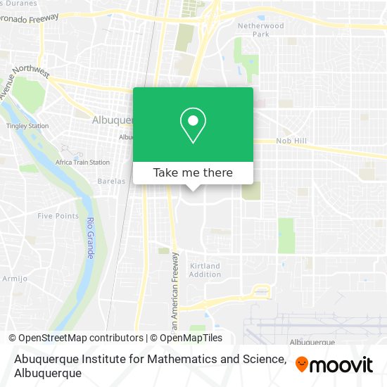 Abuquerque Institute for Mathematics and Science map