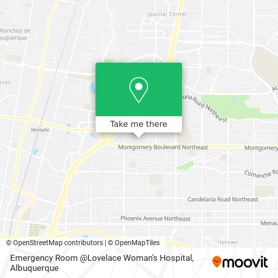 How to get to Emergency Room Lovelace Woman's Hospital in Albuquerque