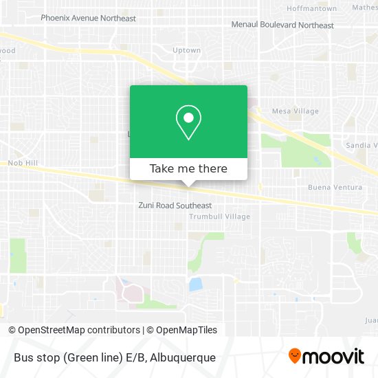 Bus stop (Green line) E/B map
