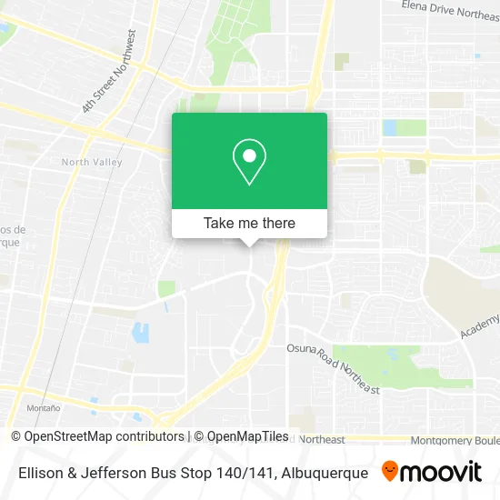 Ellison & Jefferson Bus Stop 140 / 141 map