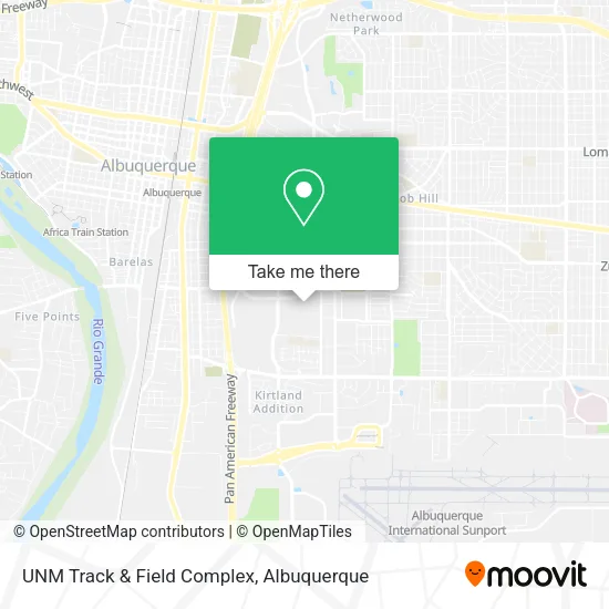 Mapa de UNM Track & Field Complex