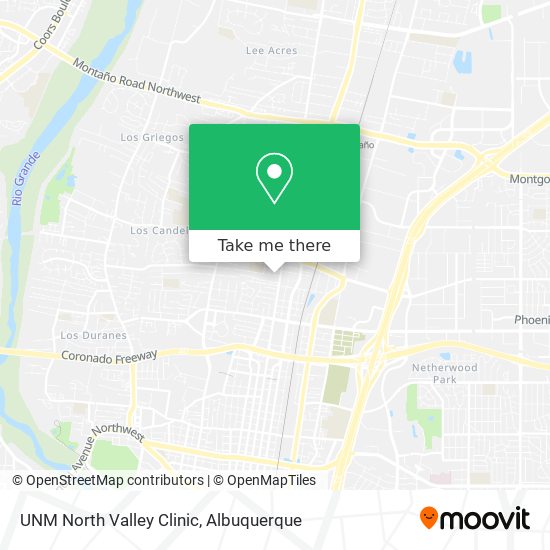 UNM North Valley Clinic map