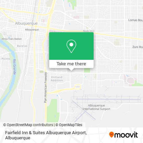 Mapa de Fairfield Inn & Suites Albuquerque Airport