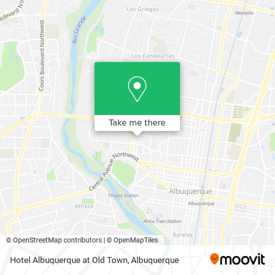 Hotel Albuquerque at Old Town map