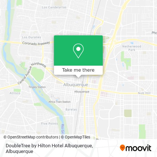 DoubleTree by Hilton Hotel Albuquerque map