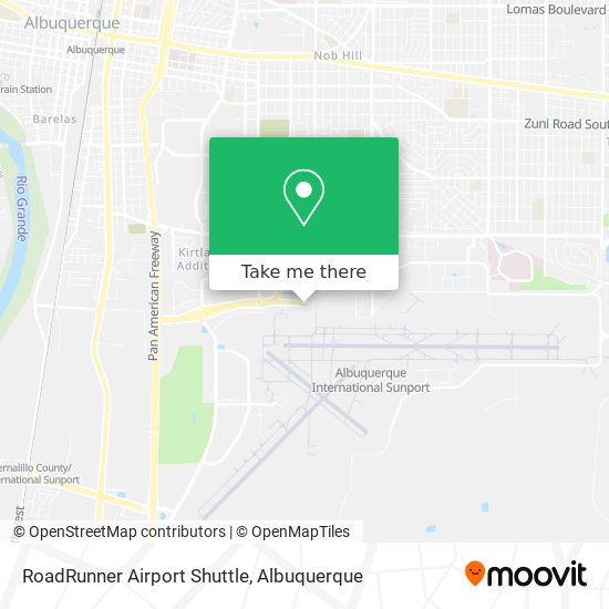 RoadRunner Airport Shuttle map