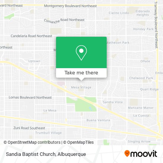 Sandia Baptist Church map