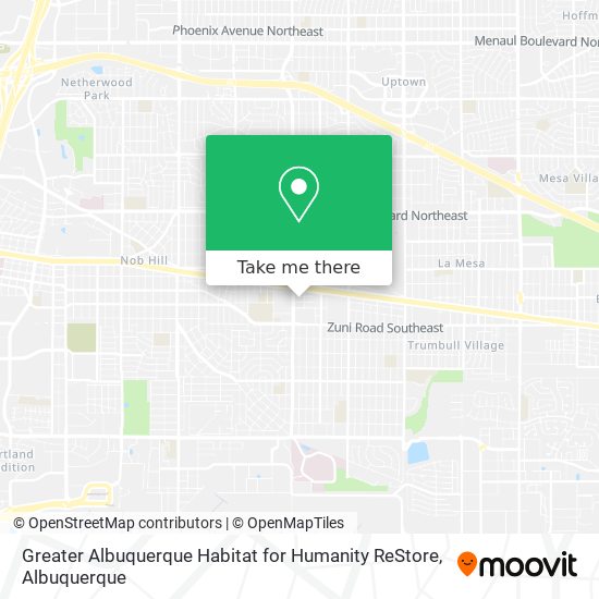 Greater Albuquerque Habitat for Humanity ReStore map