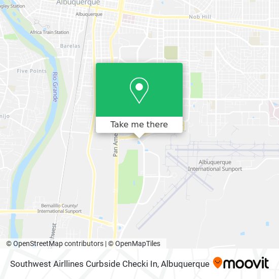 Mapa de Southwest Airllines Curbside Checki In