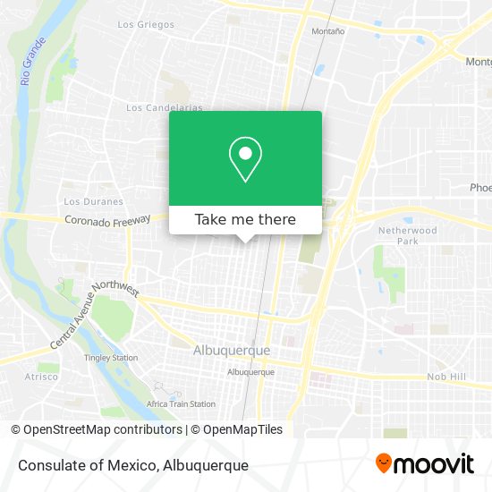 Consulate of Mexico map