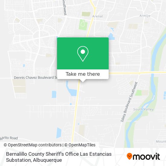 Bernalillo County Sheriff's Office Las Estancias Substation map