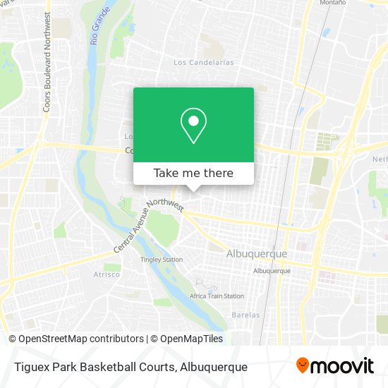 Tiguex Park Basketball Courts map