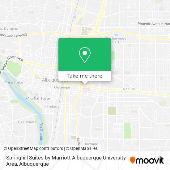 Mapa de Springhill Suites by Marriott Albuquerque University Area