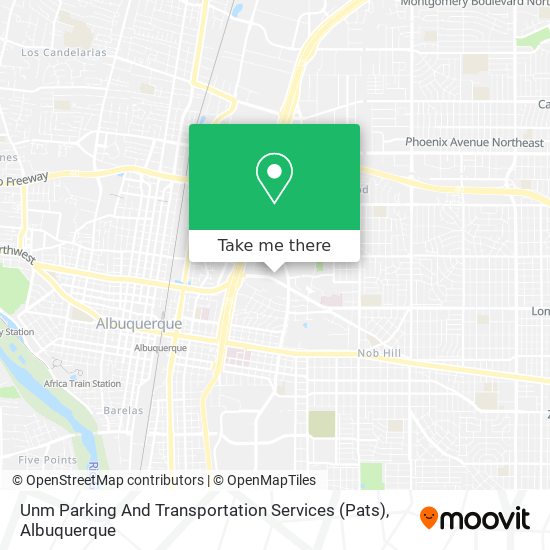 Mapa de Unm Parking And Transportation Services (Pats)
