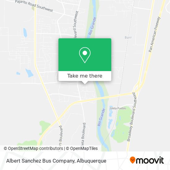 Albert Sanchez Bus Company map