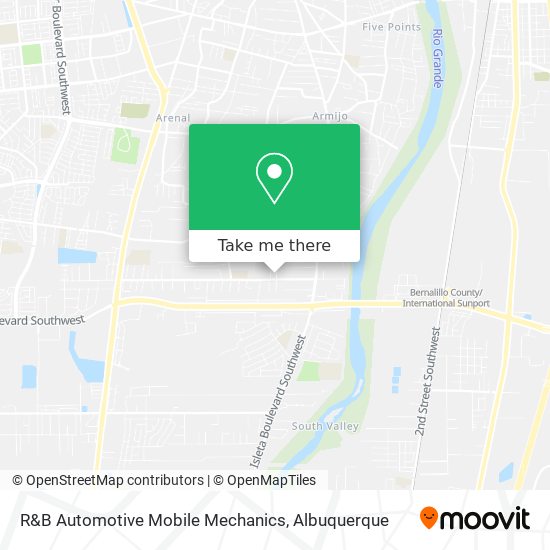 R&B Automotive Mobile Mechanics map