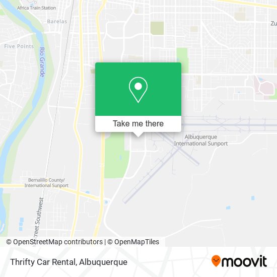 Thrifty Car Rental map