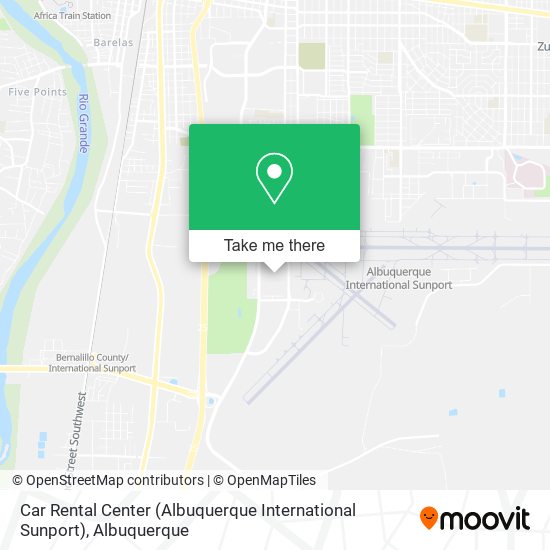 Car Rental Center (Albuquerque International Sunport) map