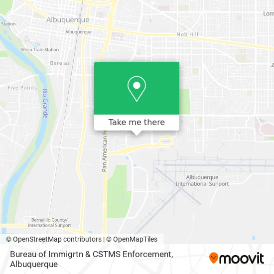 Bureau of Immigrtn & CSTMS Enforcement map