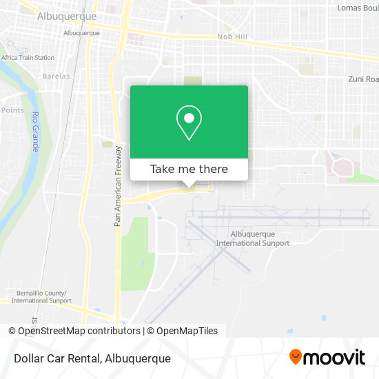 Mapa de Dollar Car Rental