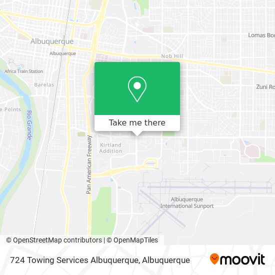 Mapa de 724 Towing Services Albuquerque