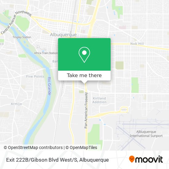 Exit 222B/Gibson Blvd West/S map