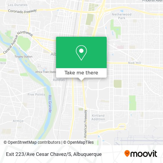 Exit 223/Ave Cesar Chavez/S map