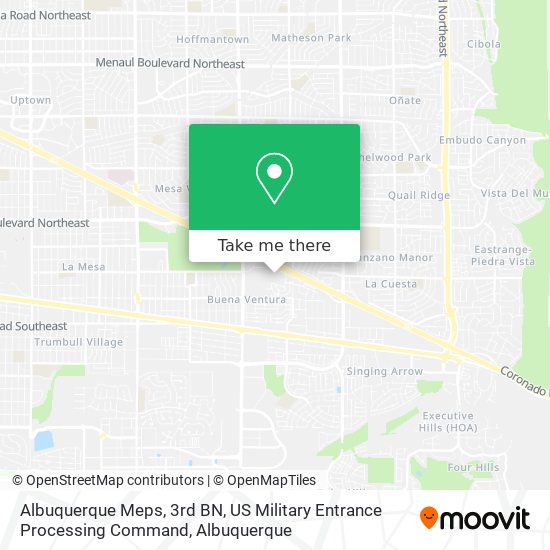 Albuquerque Meps, 3rd BN, US Military Entrance Processing Command map