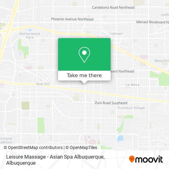 Leisure Massage - Asian Spa Albuquerque map