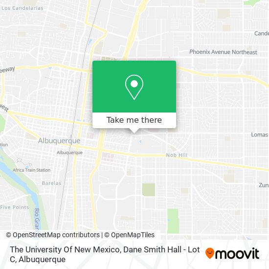 Mapa de The University Of New Mexico, Dane Smith Hall - Lot C