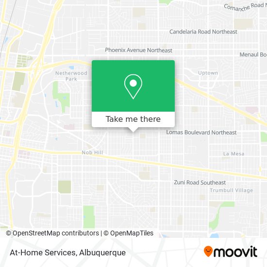 At-Home Services map