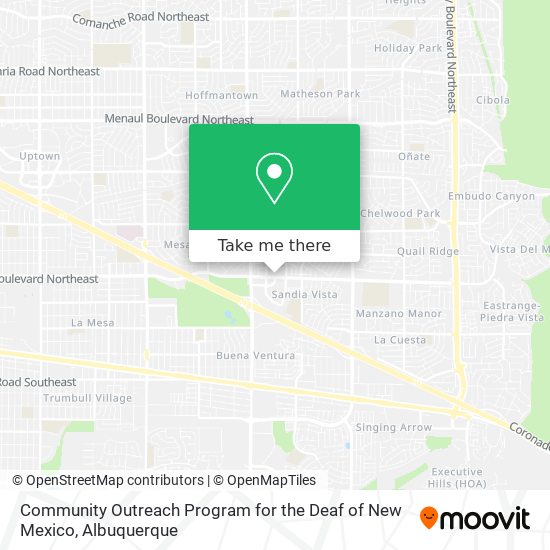 Community Outreach Program for the Deaf of New Mexico map