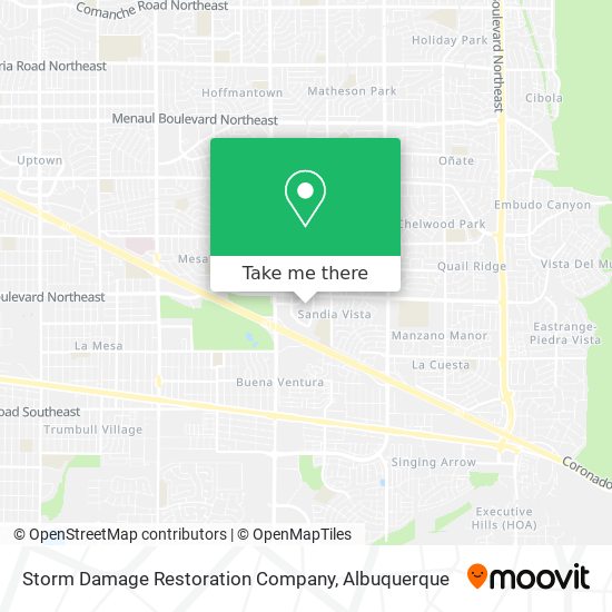 Storm Damage Restoration Company map