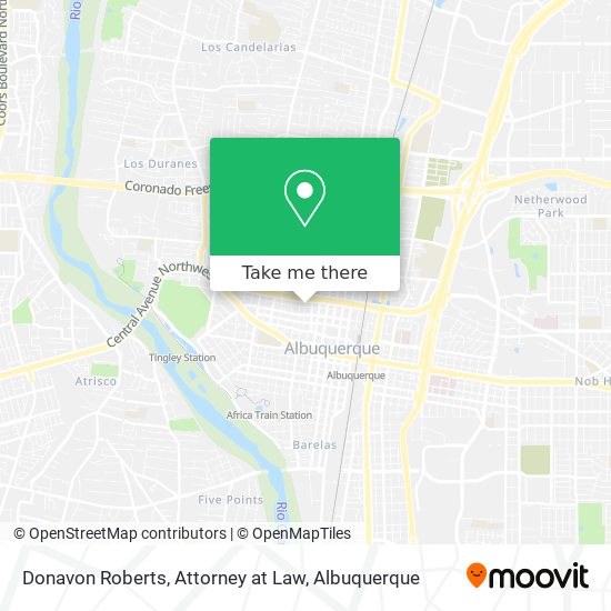 Donavon Roberts, Attorney at Law map