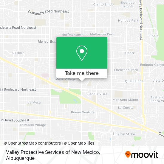 Valley Protective Services of New Mexico map