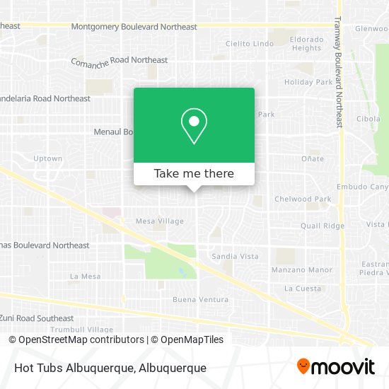 Hot Tubs Albuquerque map