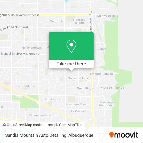 Sandia Mountain Auto Detailing map