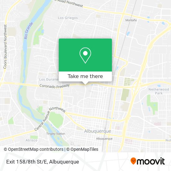 Exit 158/8th St/E map