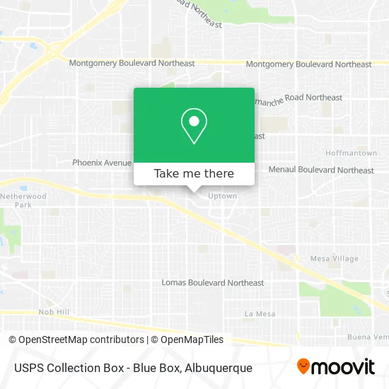 USPS Collection Box - Blue Box map