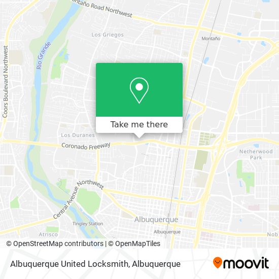 Albuquerque United Locksmith map
