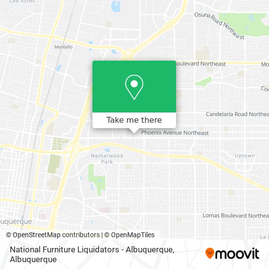 National Furniture Liquidators - Albuquerque map