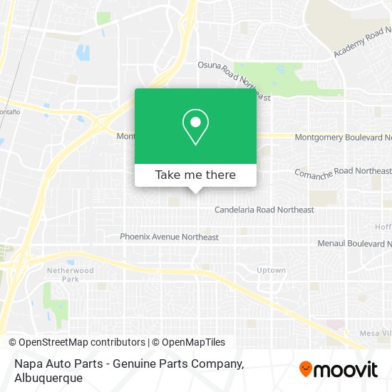 Mapa de Napa Auto Parts - Genuine Parts Company