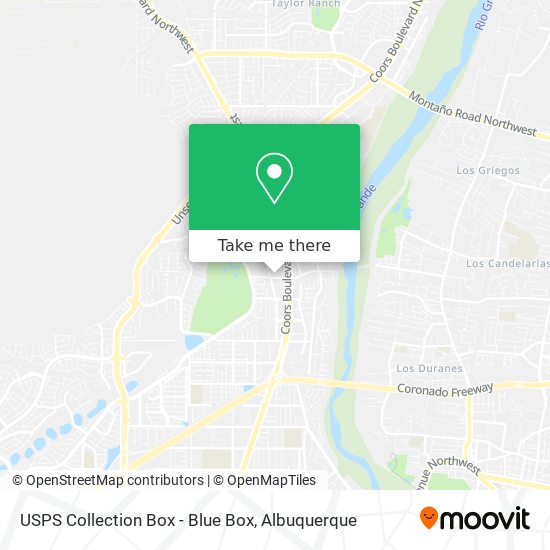 Mapa de USPS Collection Box - Blue Box