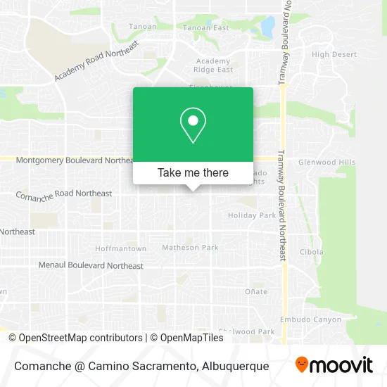 Comanche @ Camino Sacramento map