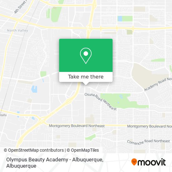 Olympus Beauty Academy - Albuquerque map