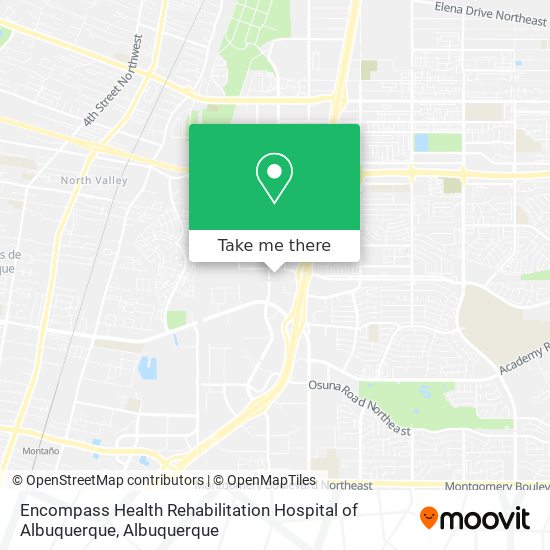 Mapa de Encompass Health Rehabilitation Hospital of Albuquerque