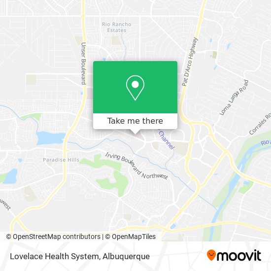 Lovelace Health System map
