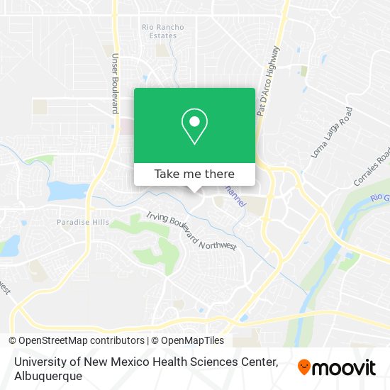 University of New Mexico Health Sciences Center map