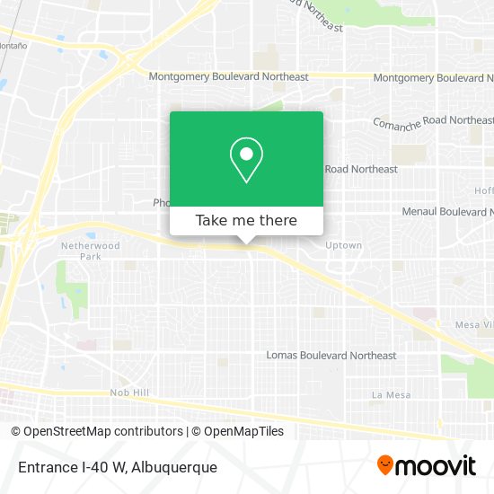 Entrance I-40 W map